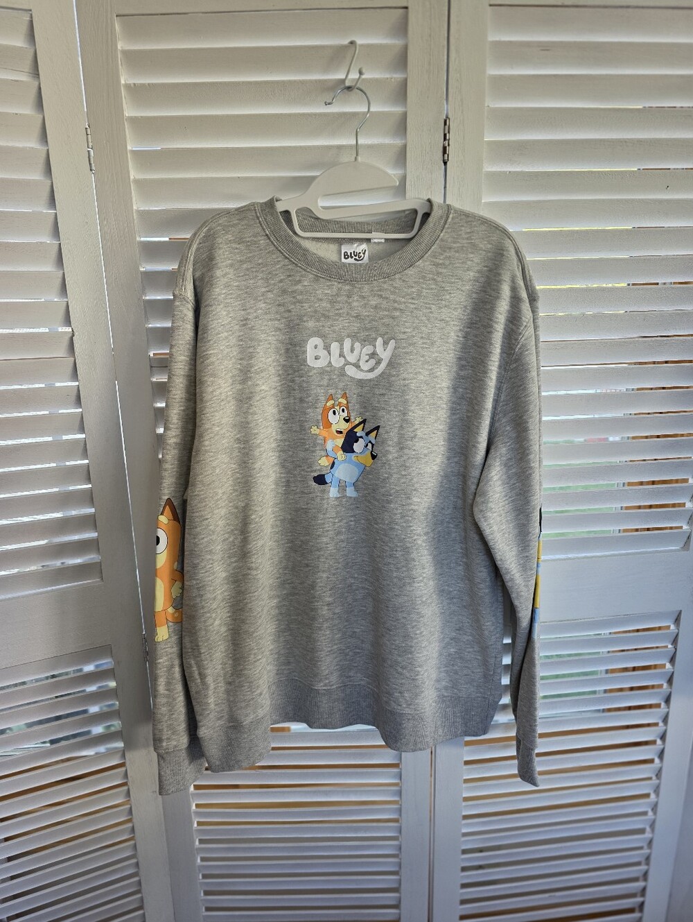 Bluey Graphic Jersey Sweatshirt Pullover Crewneck Women's Size L